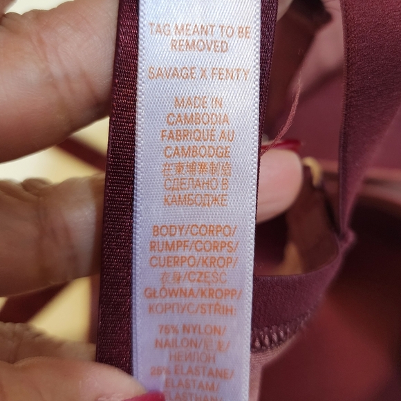 Savage X Fenti Shimmering Underwire Mauve Bra size 38D - Picture 7 of 10